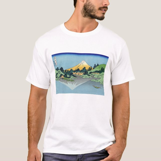 Hokusai - Mount Fuji reflektiert den Kawaguchi-See T-Shirt (Vorderseite)