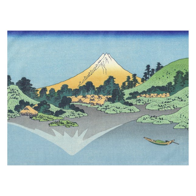 Hokusai - Mount Fuji reflektiert den Kawaguchi-See Tischdecke (Vorderseite (Horizontal))