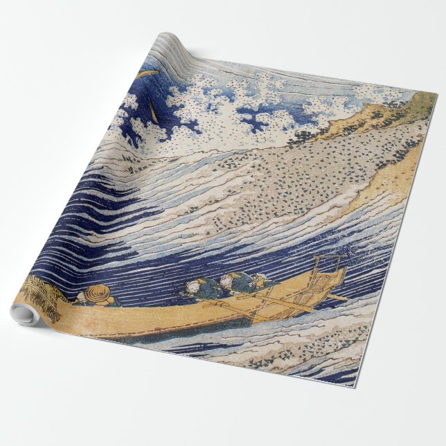 Hokusai Ocean Waves Sea Boote Geschenkpapier (Ungerollt)