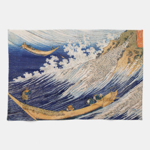 Hokusai Ocean Waves Sea Boote Geschirrtuch