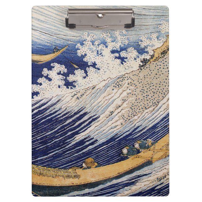 Hokusai Ocean Waves Sea Boote Klemmbrett (Vorderseite)