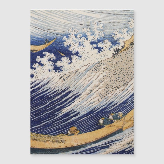Hokusai Ocean Waves Sea Boote Magnetkarte (Vorderseite)