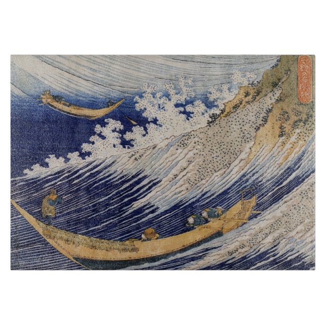 Hokusai Ocean Waves Sea Boote Schneidebrett (Vorderseite)