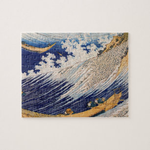 Hokusai Ozeanwellen Meer Boote Puzzle