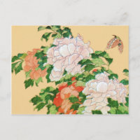 Hokusai Peonies and Butterfly Reboot