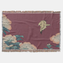 Hokusai-Peonies und Kanarische Throw-Blanket