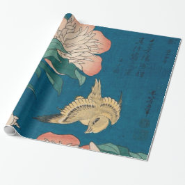 Hokusai Peonies und Vintage Kanarische GalerieHD Geschenkpapier