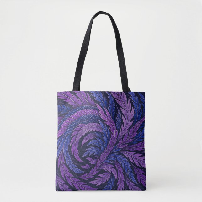 Hokusai Phoenix Tote Purple Feather Japan Art (Vorderseite)