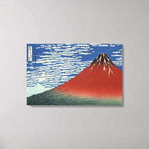 Hokusai Red Fuji, South Wind, Clear Sky Gallery, H Leinwanddruck