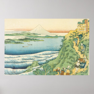 Hokusai - Reisende Klettersteig Poster