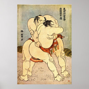 Hokusai Sumo-Ringkämpfer Poster