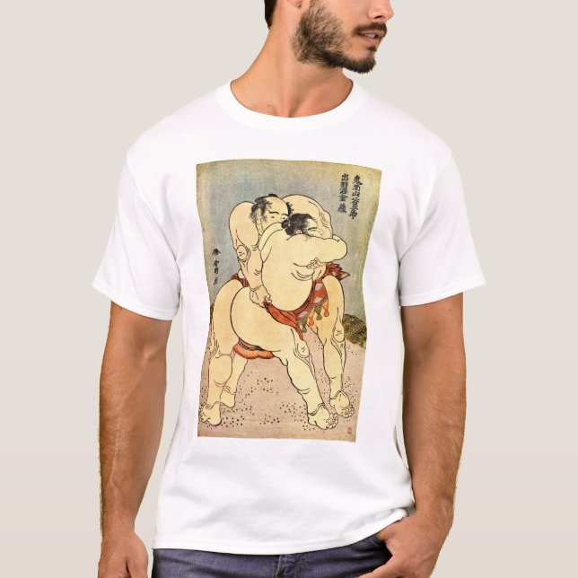 Hokusai Sumo-Ringkämpfer T-Shirt (Vorderseite)
