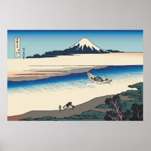 Hokusai Tama River in der Provinz Musashi Poster