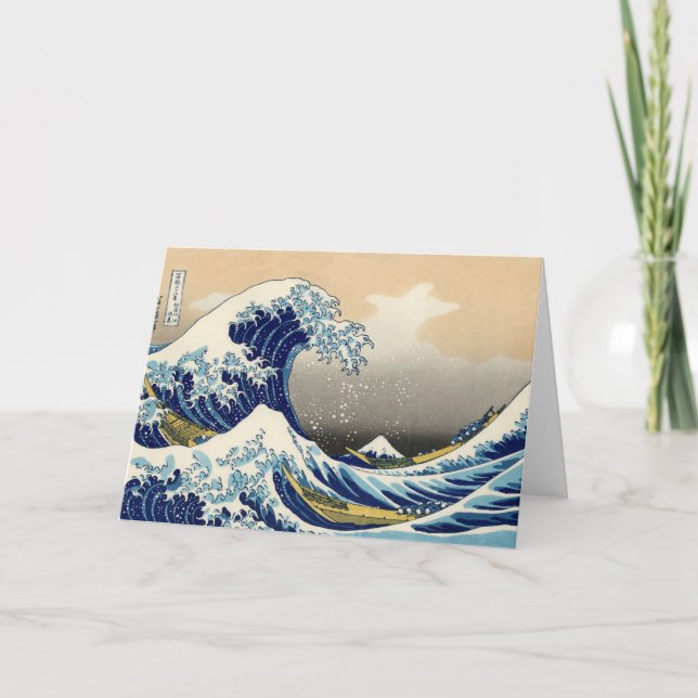Hokusai The Great Wave Grußkarte Karte (Vorderseite)