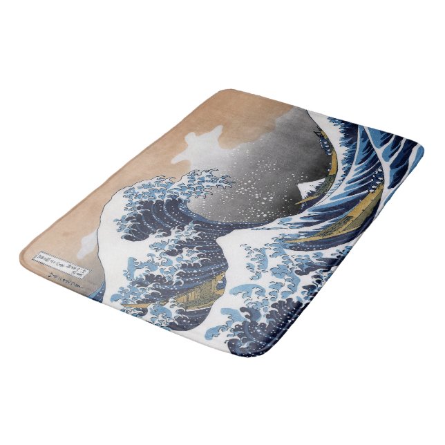 Hokusai , “ The Great Wave off Kanagawa ” Badematte (Schrägansicht)
