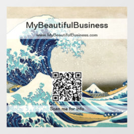 Hokusai - The Great Wave off Kanagawa - QR Code Fensteraufkleber