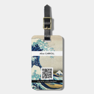 Hokusai - The Great Wave off Kanagawa - QR Code Gepäckanhänger