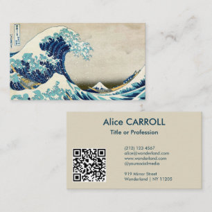 Hokusai - The Great Wave off Kanagawa - QR Code Visitenkarte