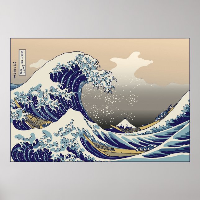 Hokusai The Great Wave Poster (Vorne)