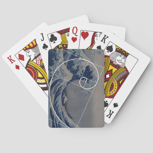 Hokusai trifft Fibonacci, Goldenes Verhältnis Spielkarten (Rückseite)