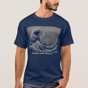 Hokusai trifft Fibonacci, goldenes Verhältnis T-Shirt