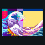Hokusai trifft Fibonacci, Pop Art Style Poster<br><div class="desc">Eine andere Version aus der Serie "Hokusai trifft Fibonacci." Fibonacci Spirale überlagert auf "The Great Wave" von Hokusai. Ausgeführt im Pop Art Stil. Fibonacci Sequenz,  goldenes Verhältnis faszinierend Künstler und Wissenschaftler seit Jahrhunderten.</div>