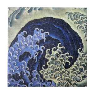 Hokusai Weibliche Welle Japanische Vintage-Fine-Ar Fliese