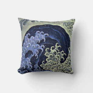 Hokusai Weibliche Welle Kissen
