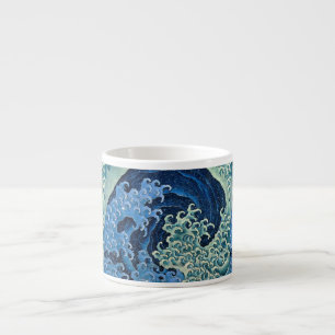 Hokusai Weibliche Welle Vintage Ozean Espressotasse