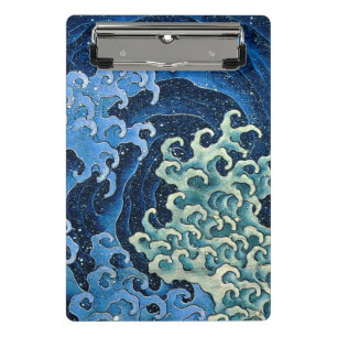 Hokusai Weibliche Welle Vintage Ozean Mini Klemmbrett