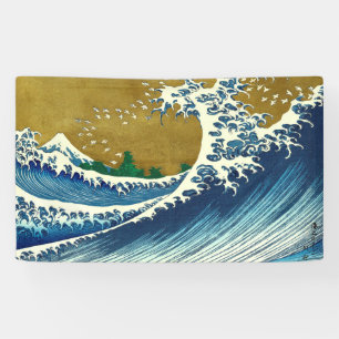 Hokusai-Welle-Muster: Japanische Ukiyo-e-Kunst Banner