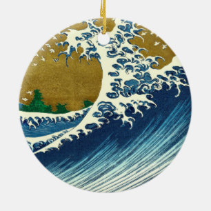 Hokusai-Welle-Muster: Japanische Ukiyo-e-Kunst Keramik Ornament
