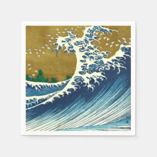 Hokusai-Welle-Muster: Japanische Ukiyo-e-Kunst Serviette