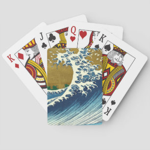 Hokusai-Welle-Muster: Japanische Ukiyo-e-Kunst Spielkarten