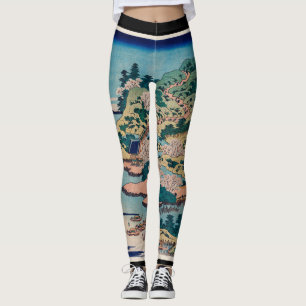 HOKUSAI WOODBLOCK PRINTE Leggings