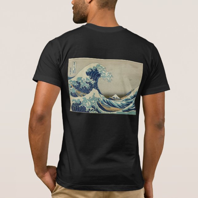 Hokusais Die große Welle vor Kanagawa T-Shirt (Rückseite)