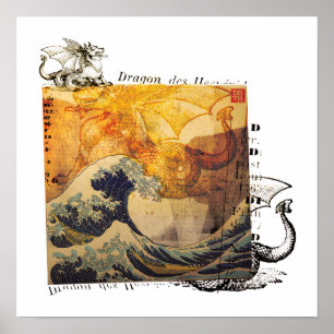 Hokusai's Dragon? Poster