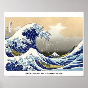 Hokusais Große Welle in Kanagawa (1760-1849) Poster
