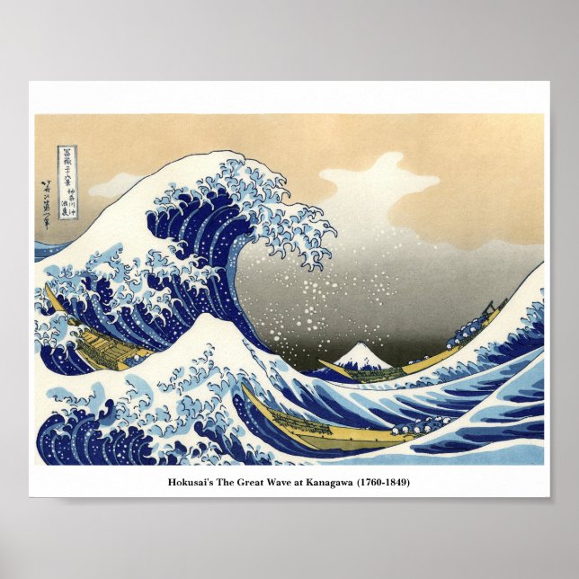 Hokusais Große Welle in Kanagawa (1760-1849) Poster (Vorne)