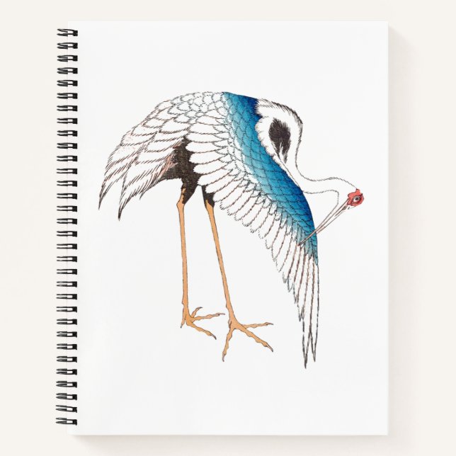 Hokusais Kranich Notizbuch (Vorderseite)