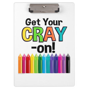 Hol deinen Cray auf Rainbow Crazy Crayon Art Teach Klemmbrett