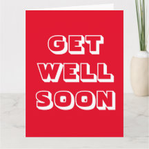 Hol dich bald, rot, weiß, modern kühl