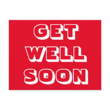 Hol dich bald, rot, weiß, modern kühl