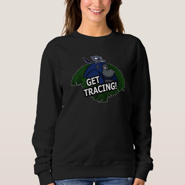 Hol dich! Funny Gorilla und Katze Sweatshirt (Vorderseite)