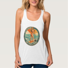 Hol dir das SUP Pinup Paddleboard Retro Surf Shop Tank Top