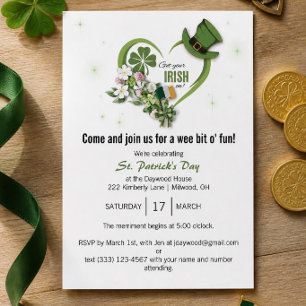 Hol dir dein Irisch an! St. Patrick's Day Party Ei Einladung