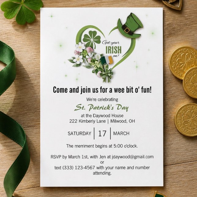 Hol dir dein Irisch an! St. Patrick's Day Party Ei Einladung (Von Creator hochgeladen)