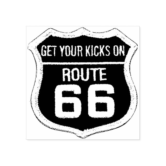 Hol dir deine Kicks auf Route 66 Travel Rubber Bri Gummistempel (Prägung)