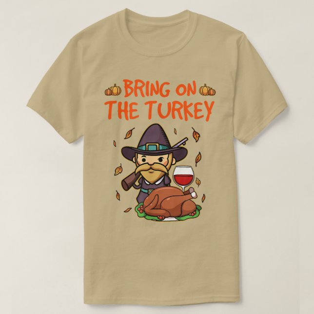 Hol dir den Türkei Funny Erntedank Holiday Din an T-Shirt (Design vorne)