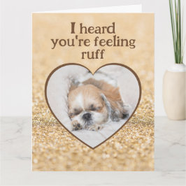 Hol dir niedliche Hundshihtzu-schlafende Glitzern Karte